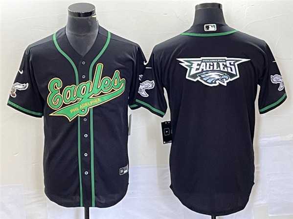 Men's Philadelphia Eagles Black Team Big Logo Cool Base Stitched Baseball Jersey,We sell and wholesale Men's Philadelphia Eagles Black Team Big Logo Cool Base Stitched Baseball Jersey on line form chian!